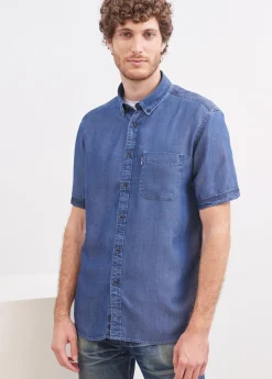 Saint James Shirts*Frederic short sleeve shirt Chambray