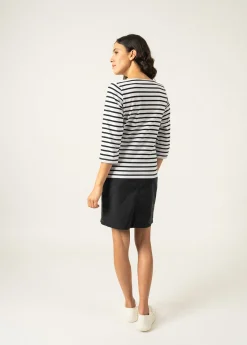 Saint James Sailor Striped Shirts*Galathée striped sailor shirt Neige/noir