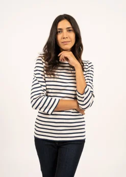 Saint James Sailor Striped Shirts*Galathée striped sailor shirt Ecru/marine