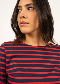 Saint James Sailor Striped Shirts*Galathée striped sailor shirt Marine/tulipe