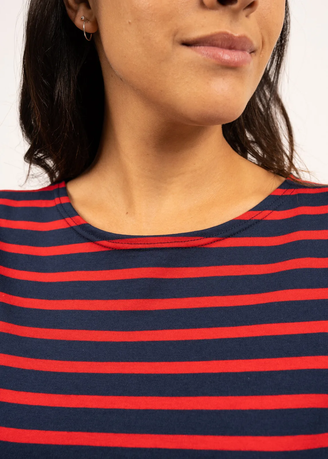 Saint James Sailor Striped Shirts*Galathée striped sailor shirt Marine/tulipe
