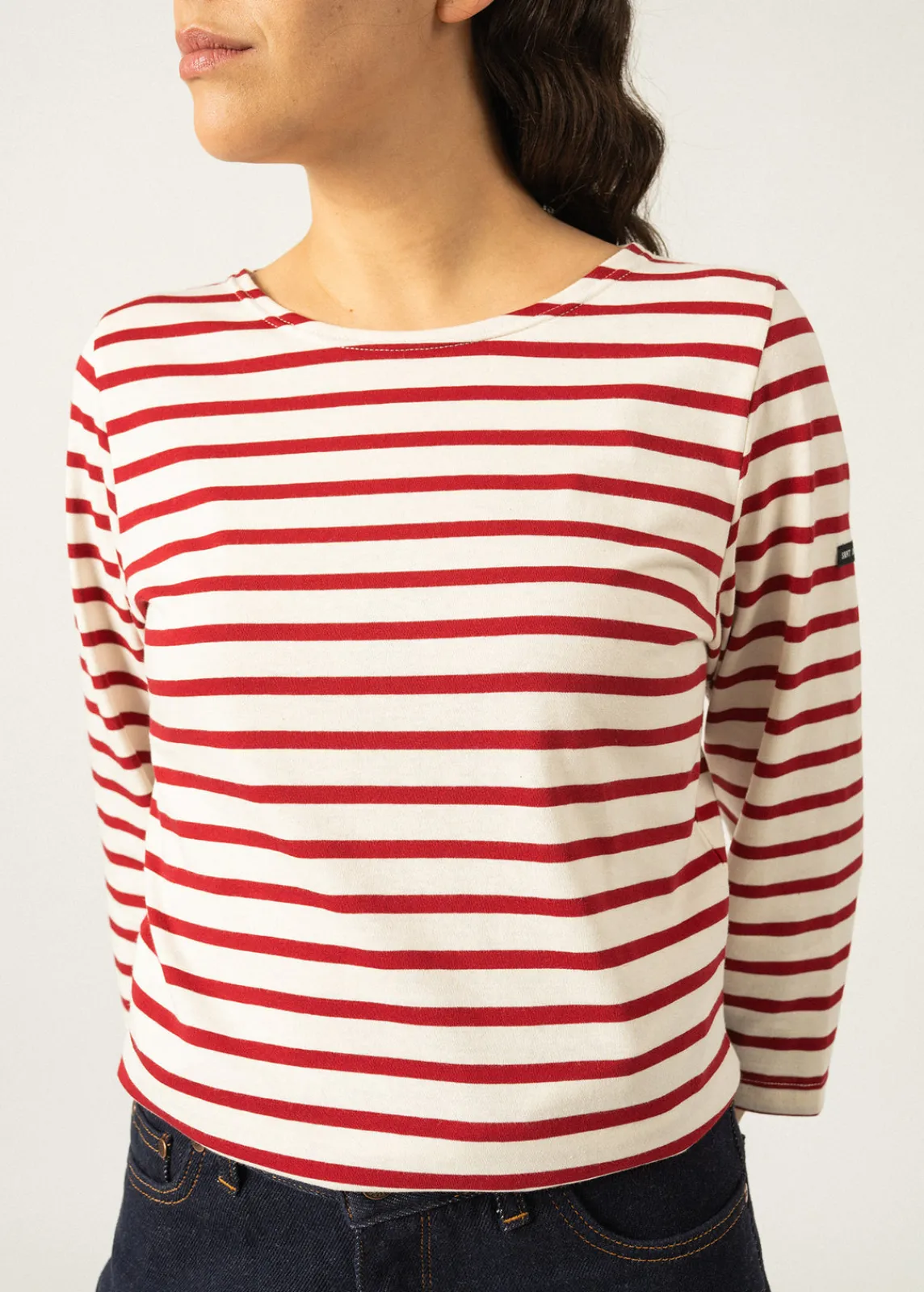 Saint James Sailor Striped Shirts*Galathée striped sailor shirt Ecru/persan