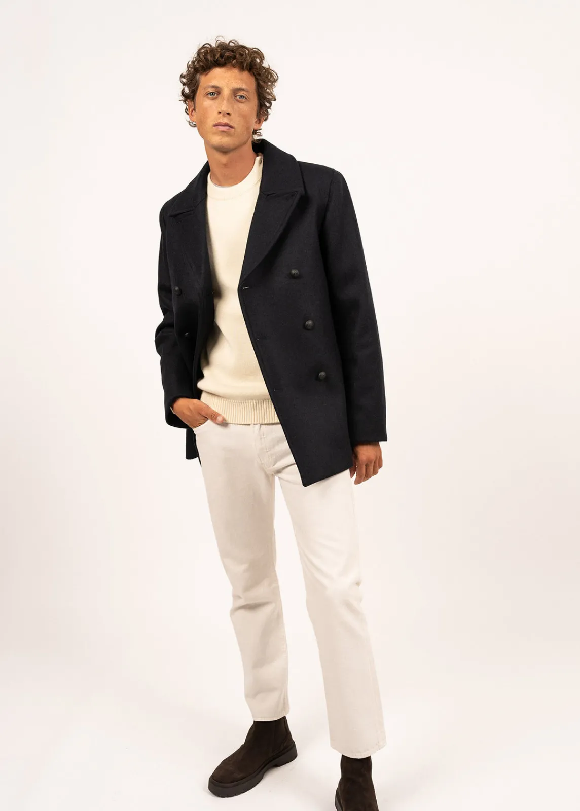 Saint James Coats*Galion authentic sailor peacoat Navy