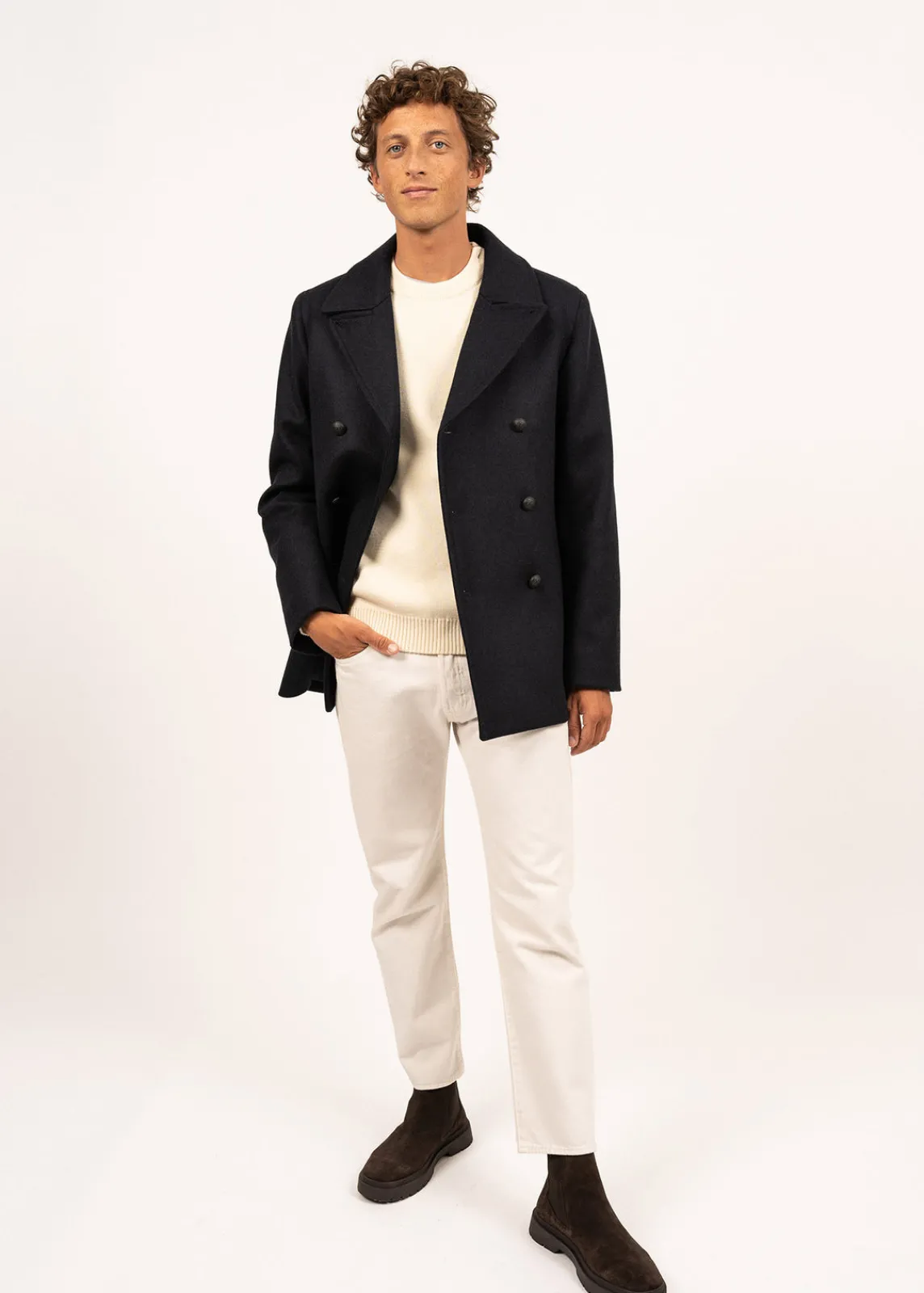 Saint James Coats*Galion authentic sailor peacoat Navy