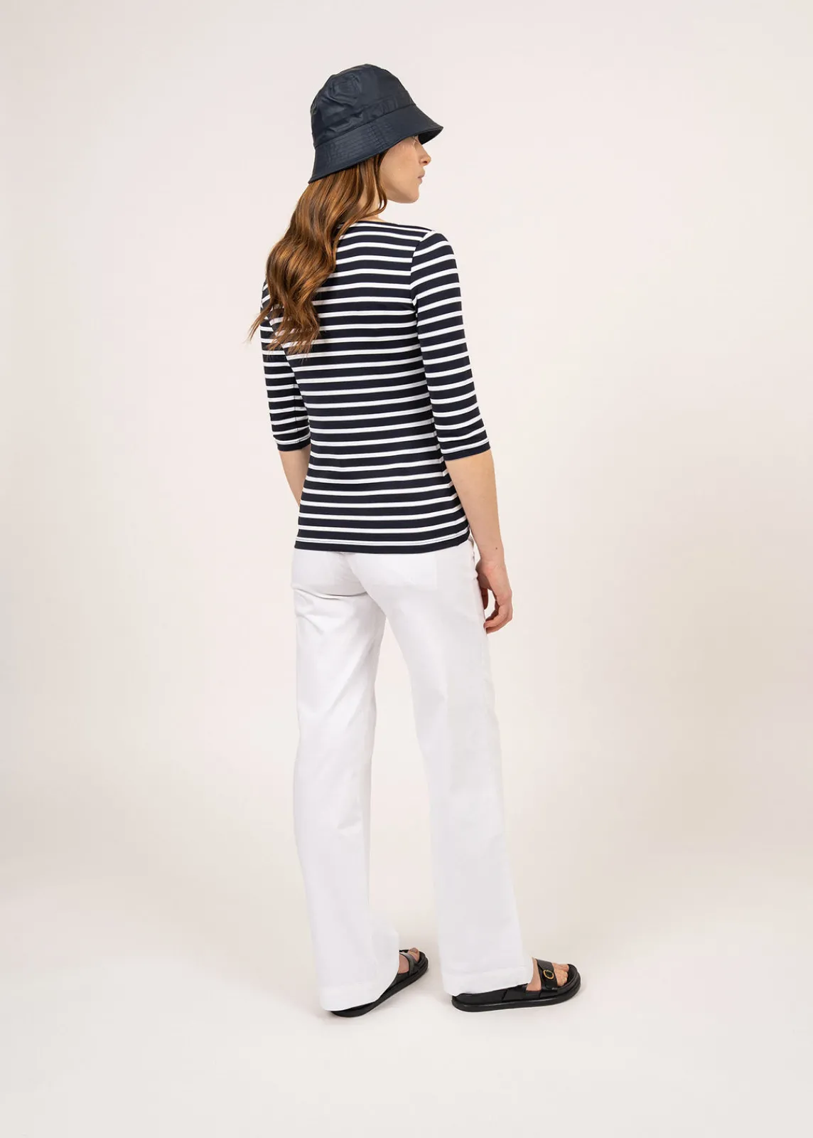 Saint James Sailor Striped Shirts*Garde Côte anti-UV striped sailor shirt Navy/neige