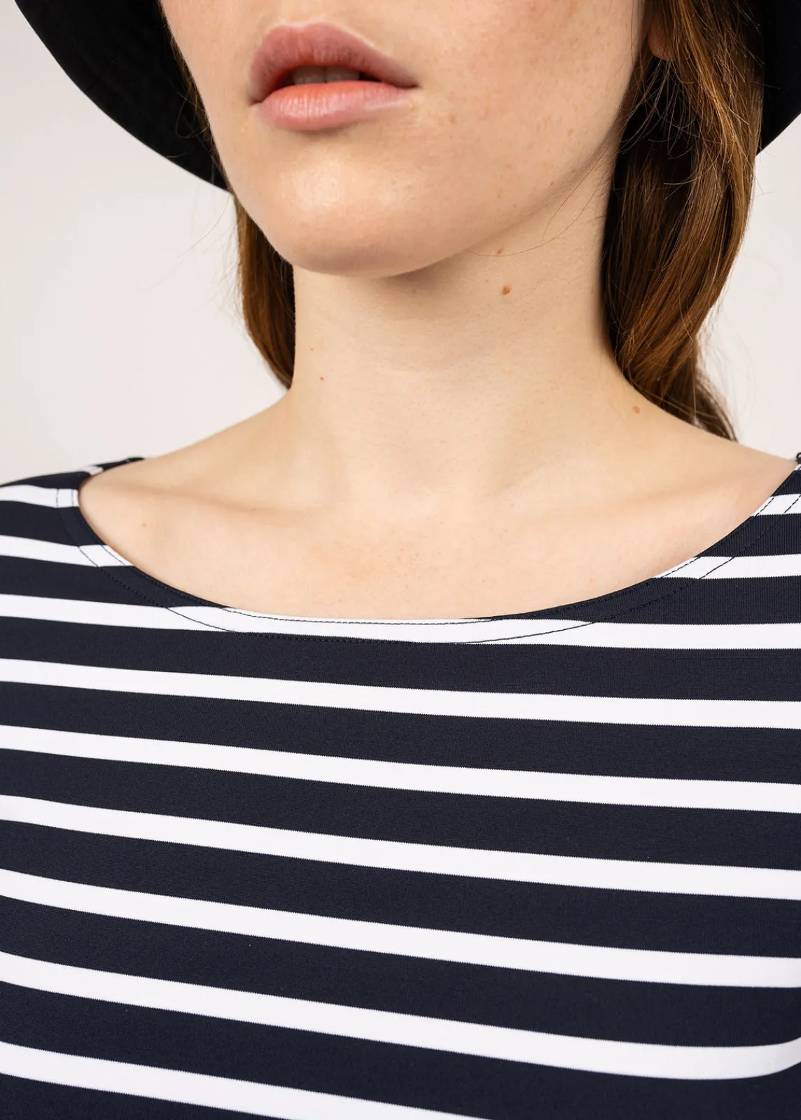 Saint James Sailor Striped Shirts*Garde Côte anti-UV striped sailor shirt Navy/neige