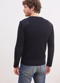 Saint James Jumpers & Cardigans*Gouvernail military inspired jumper Navy