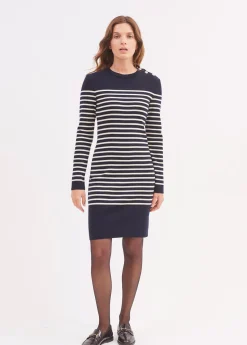 Saint James Dresses & Skirts*Grande Marée striped jumper dress Navy/ecume