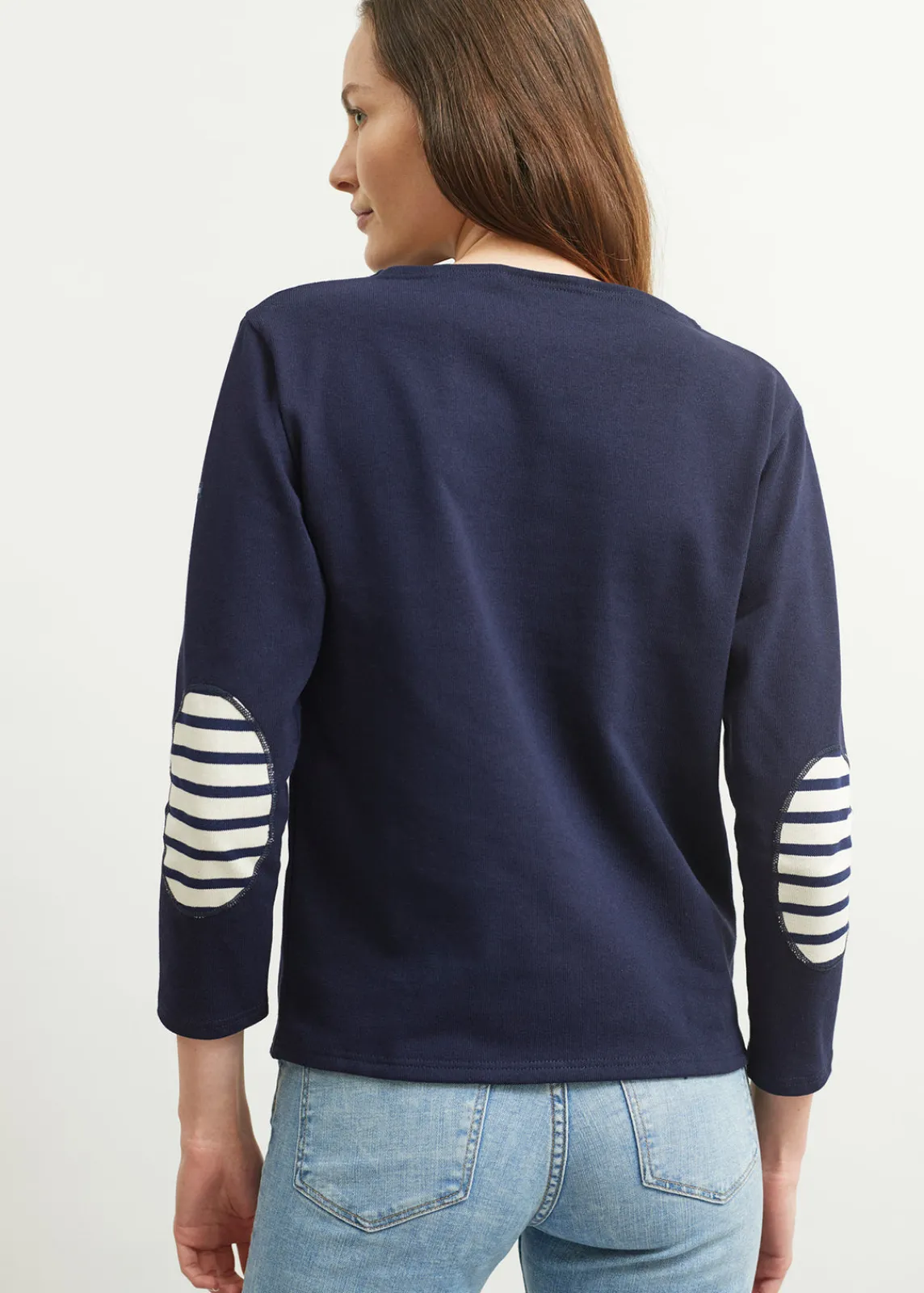 Saint James Sailor Striped Shirts*Guildo boat neck sailor shirt Navy