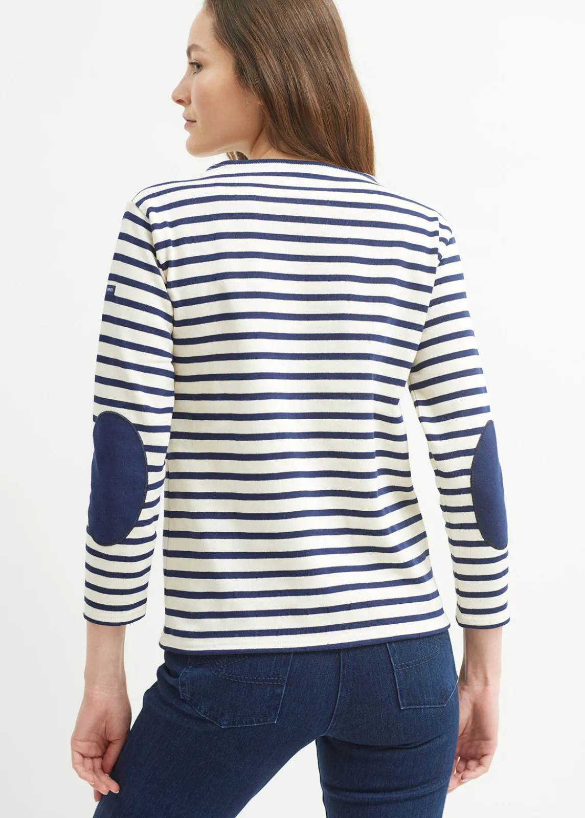 Saint James Sailor Striped Shirts|Sailor Striped Shirts*Guildo boat neck striped sailor shirt Ecru/marine