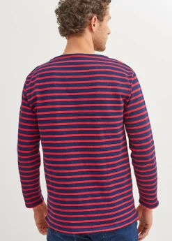Saint James Sailor Striped Shirts|Sailor Striped Shirts*Guildo striped sailor shirt Marine/tulipe