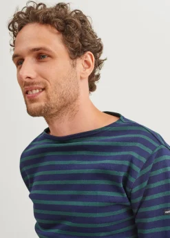 Saint James Sailor Striped Shirts*Guildo striped sailor shirt Navy/pin