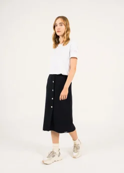 Saint James Dresses & Skirts*Ile Lacroix Buttoned Wool Skirt Navy