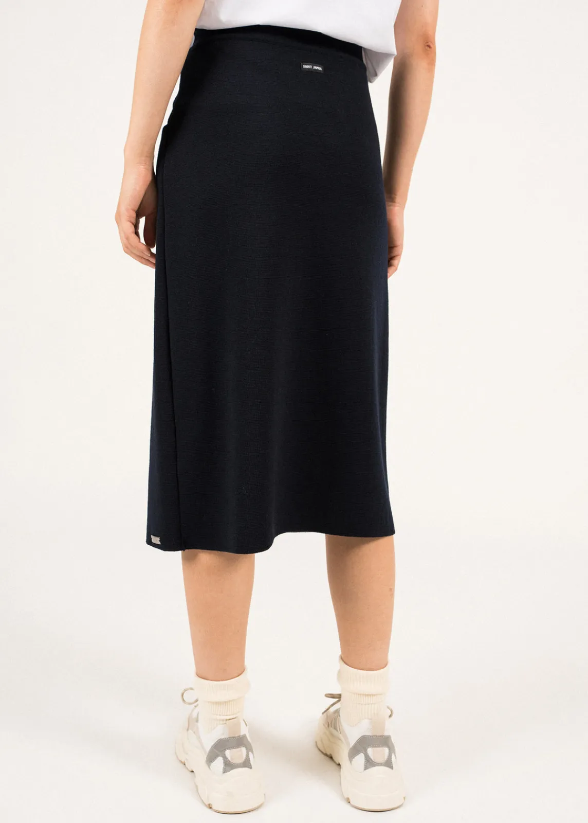 Saint James Dresses & Skirts*Ile Lacroix Buttoned Wool Skirt Navy