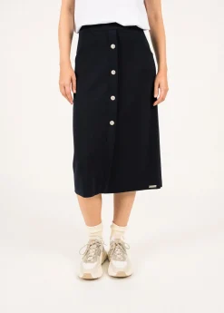 Saint James Dresses & Skirts*Ile Lacroix Buttoned Wool Skirt Navy