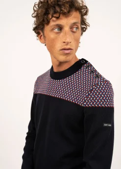 Saint James Jumpers & Cardigans*Jacquard sailor jumper Navy/multico