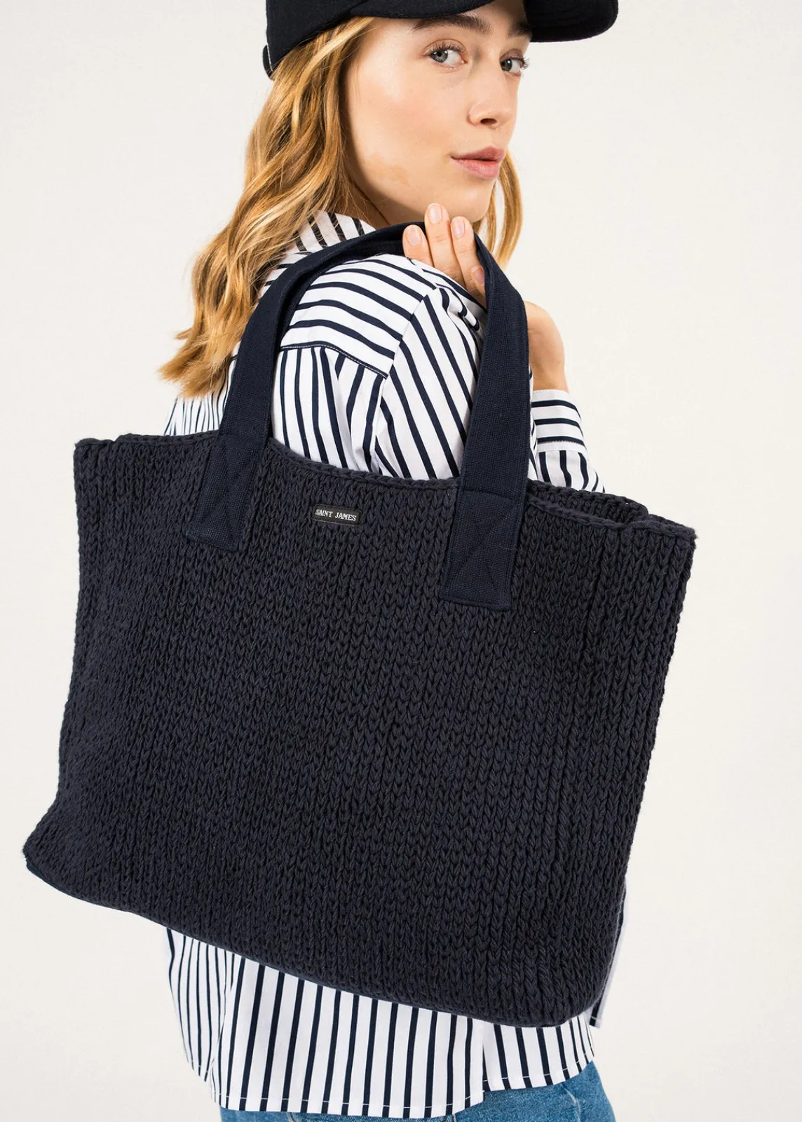 Saint James Accessories*Knitted Bag Navy