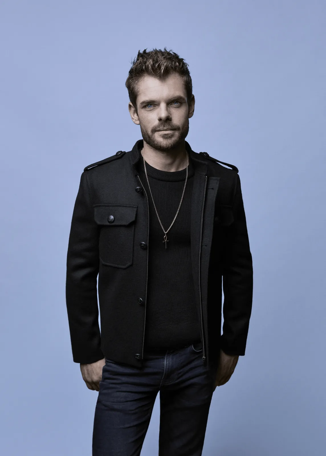 Saint James Coats*La Peau Dure wool cloth jacket Noir