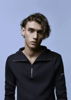 Saint James Jumpers, Cardigans, Jackets*Les Remparts trucker jumper Navy