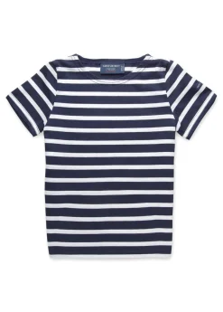 Saint James Sailor Striped Shirts|Sailor Striped Shirts*Levant striped t-shirt for kids Marine/neige