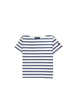 Saint James Sailor Striped Shirts|Sailor Striped Shirts*Levant striped t-shirt for kids Ecru/marine