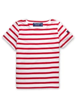 Saint James Sailor Striped Shirts|Sailor Striped Shirts*Levant striped t-shirt for kids Neige/tulipe