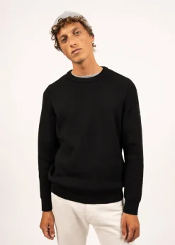 Saint James Sailor Jumpers|Sailor Jumpers*Locronan round neck jumper Noir