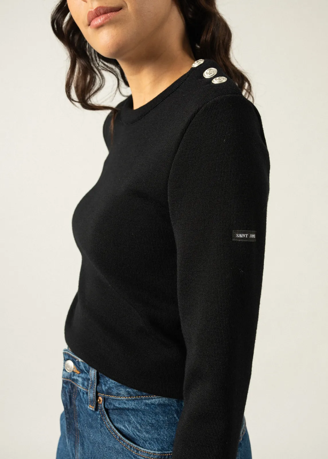 Saint James Sailor Jumpers|Sailor Jumpers*Marée authentic sailor jumper Noir