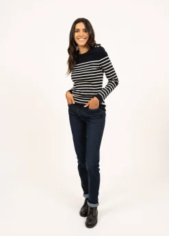 Saint James Sailor Jumpers|Sailor Jumpers*Marée authentic striped sailor jumper Navy/ecume