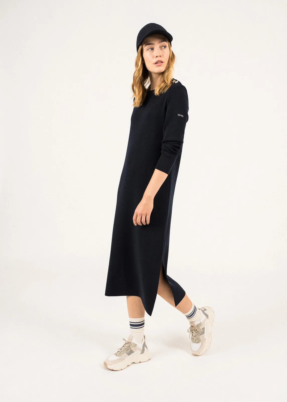 Saint James Dresses & Skirts*Marée Long Knitted Dress Navy