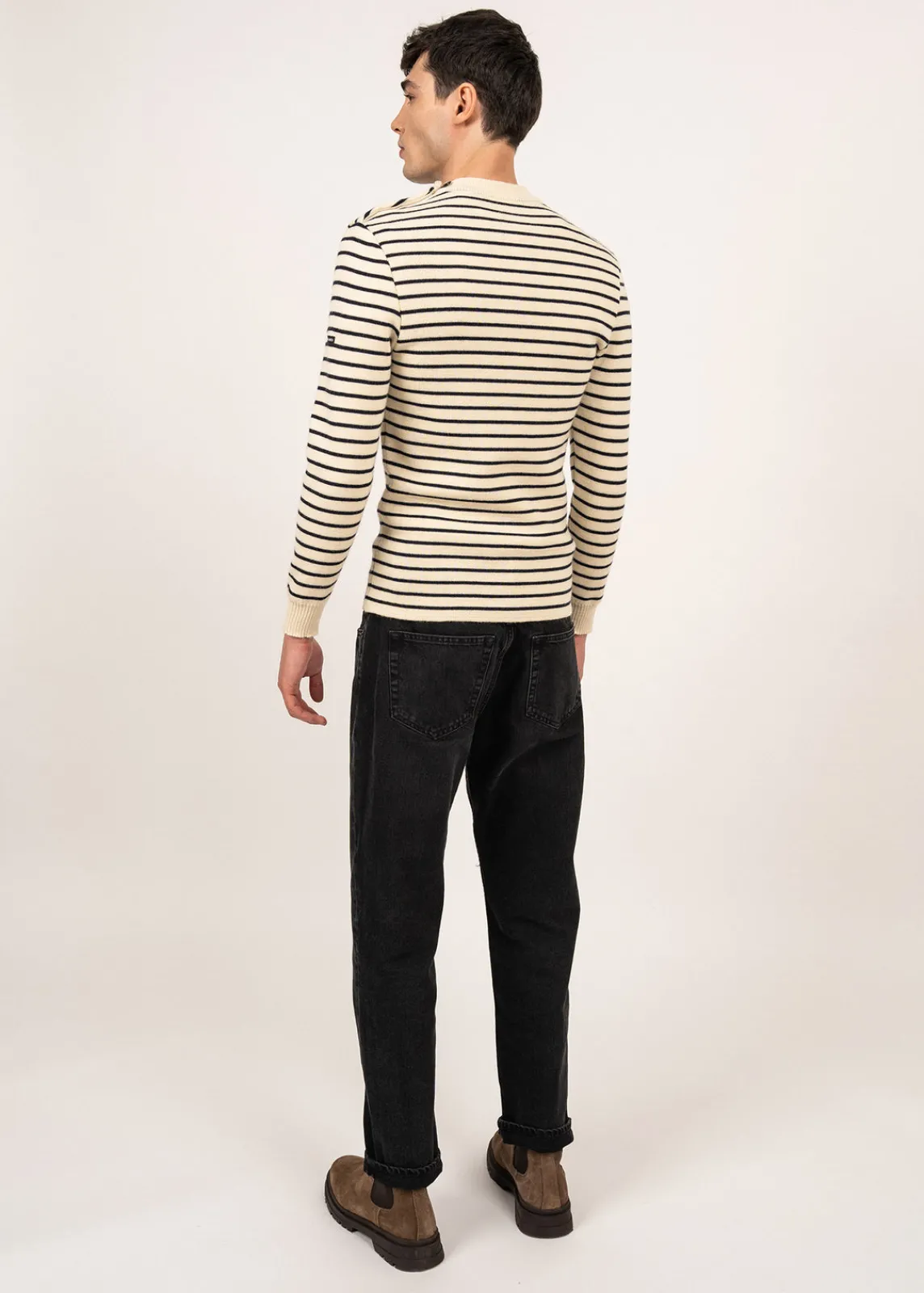 Saint James Sailor Jumpers|Sailor Jumpers*Matelot authentic striped sailor jumper Ecru/marine