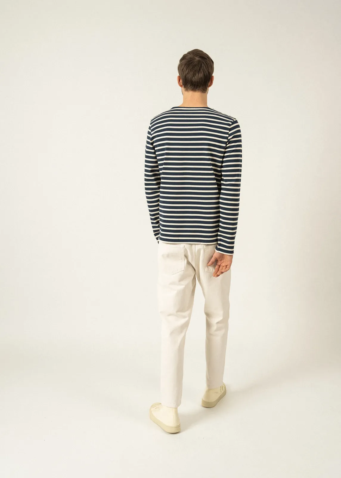 Saint James Sailor Striped Shirts|Sailor Striped Shirts*Meridien unisex striped sailor shirt Marine/ecru