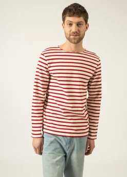 Saint James Sailor Striped Shirts*Meridien unisex striped sailor shirt Ecru/persan