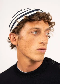 Saint James Accessories*Miki Meridien deck hat Ecru/marine