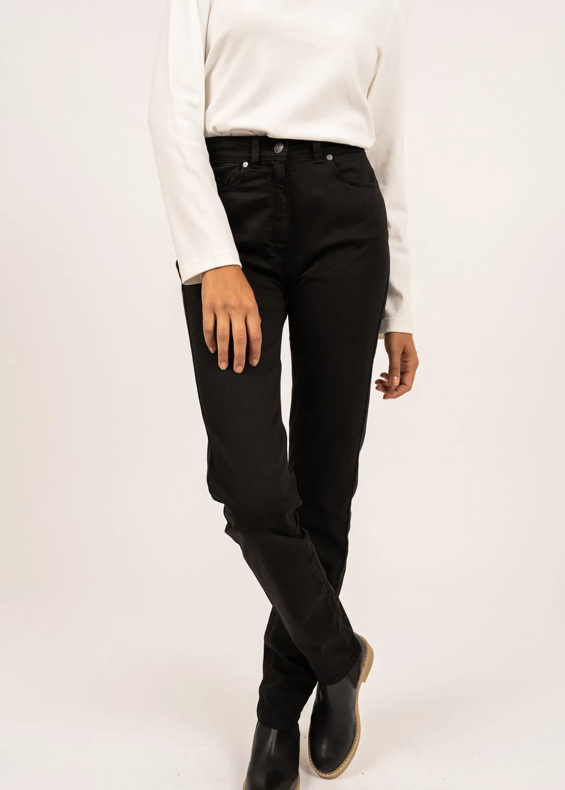 Saint James Trousers & Shorts*Mimosa high waist pants Noir