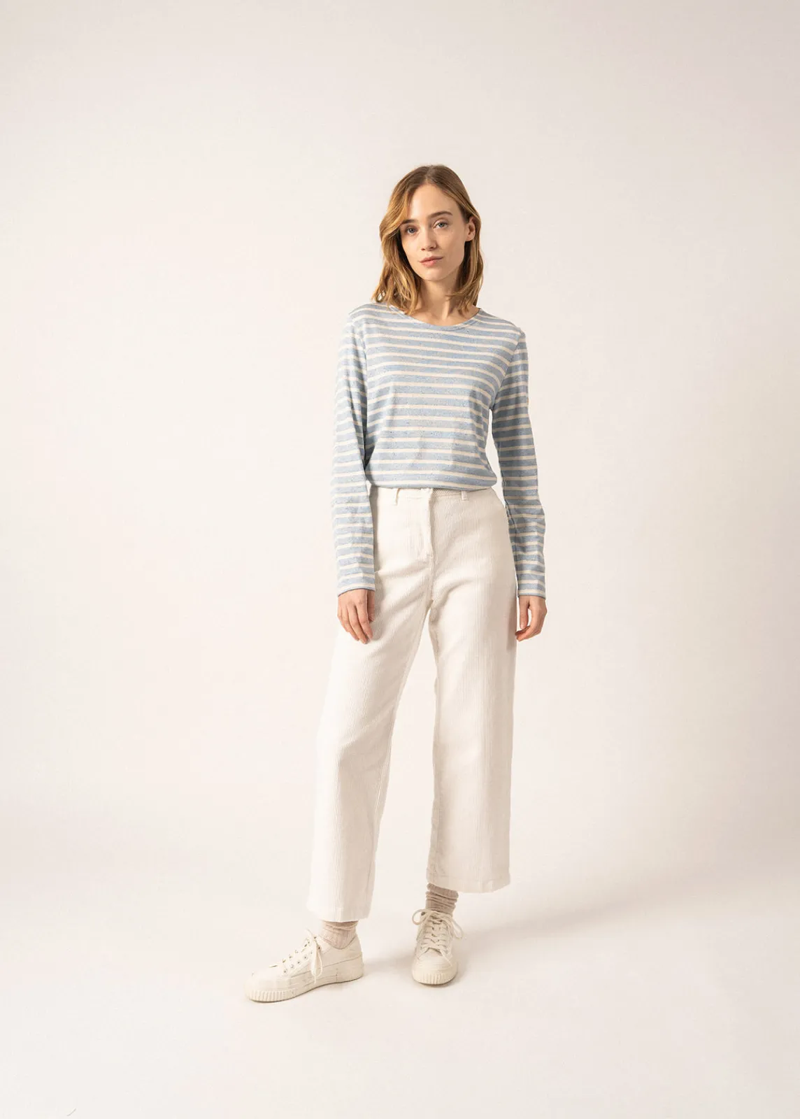 Saint James Sailor Striped Shirts*Minquidame Sequinned Breton Shirt Ciel/ecru