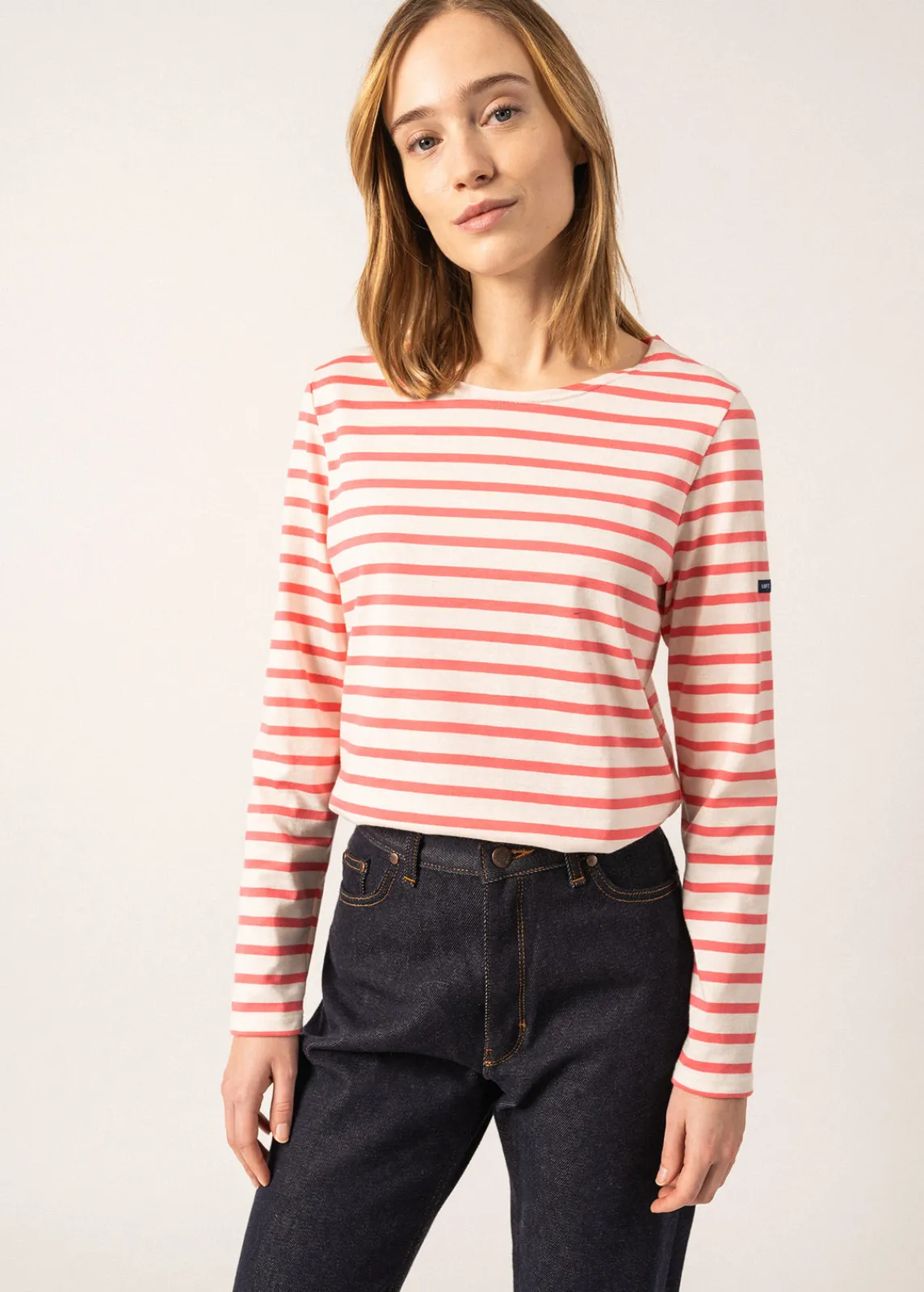 Saint James Sailor Striped Shirts*Minquidame striped sailor shirt Ecume/doly