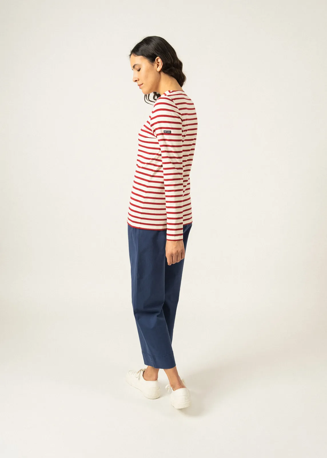 Saint James Sailor Striped Shirts|Sailor Striped Shirts*Minquidame striped sailor shirt Ecru/persan
