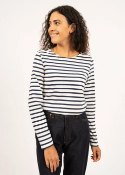 Saint James Accessories*Minquidame striped sailor shirt Ecru/marine