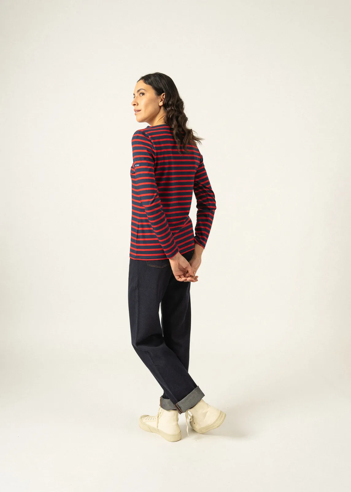 Saint James Sailor Striped Shirts*Minquidame striped sailor shirt Marine/tulipe