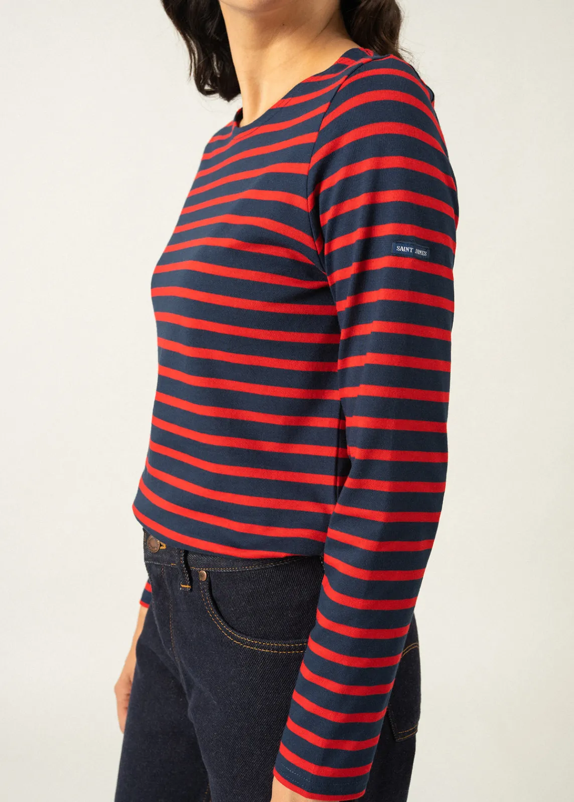 Saint James Sailor Striped Shirts*Minquidame striped sailor shirt Marine/tulipe