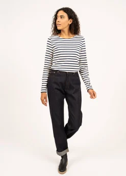 Saint James Sailor Striped Shirts*Minquidame striped sailor shirt Ecru/marine