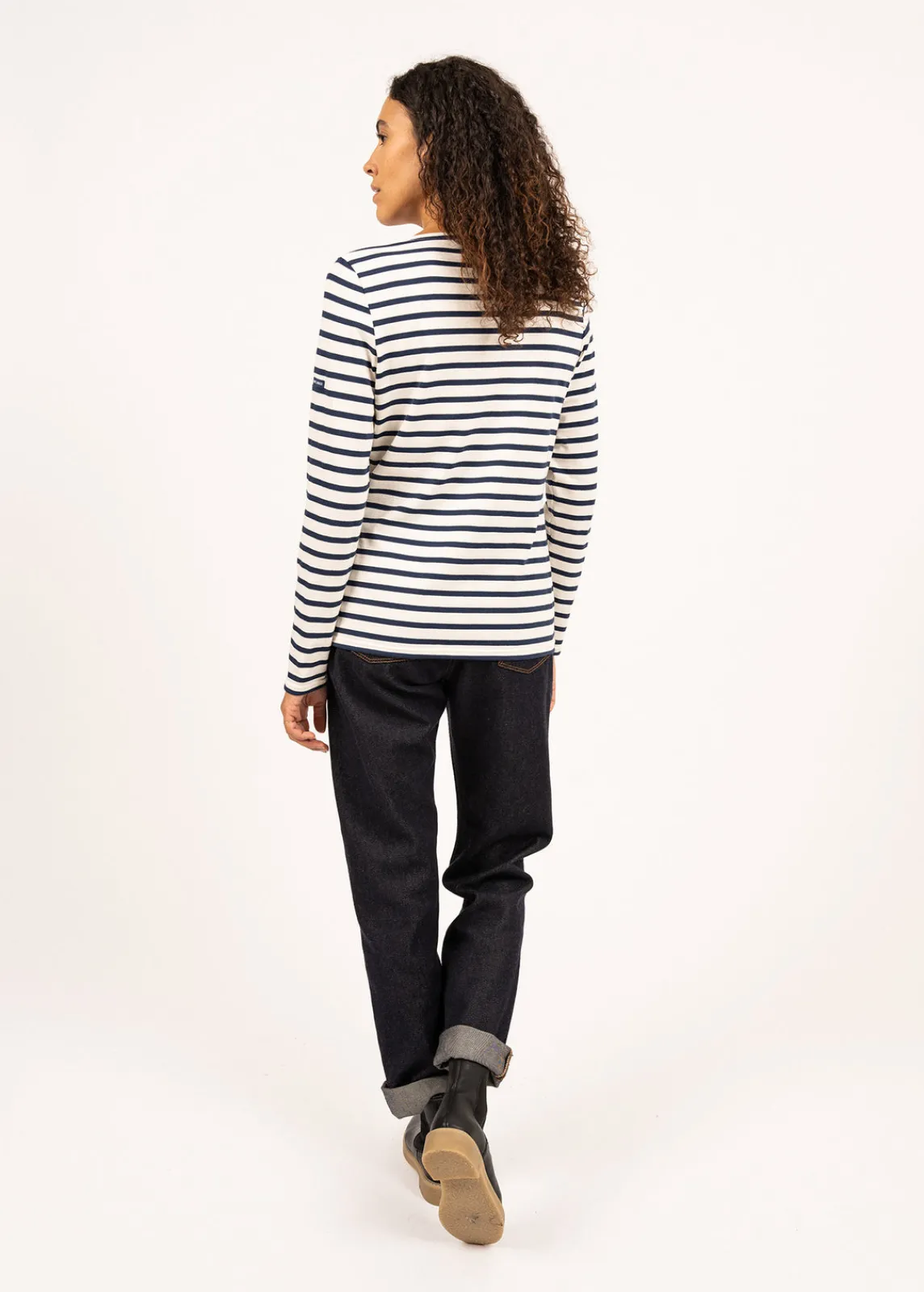 Saint James Sailor Striped Shirts*Minquidame striped sailor shirt Ecru/marine