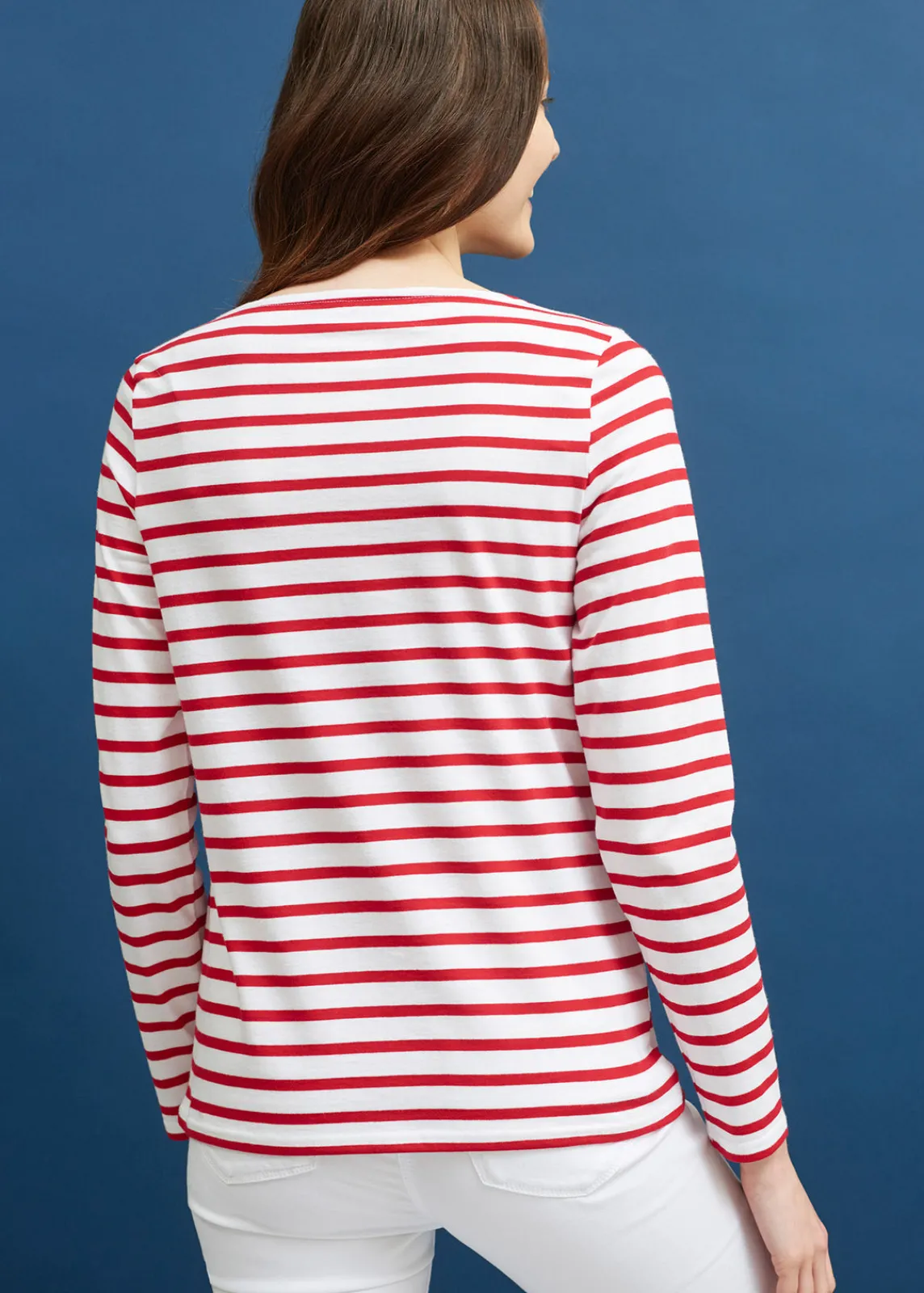 Saint James Sailor Striped Shirts*Minquidame striped sailor shirt Neige/tulipe