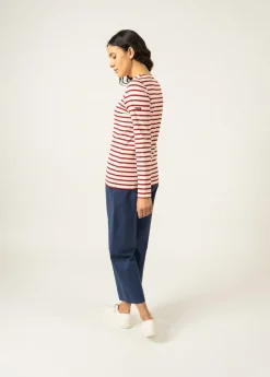 Saint James Accessories*Minquidame striped sailor shirt Ecru/persan