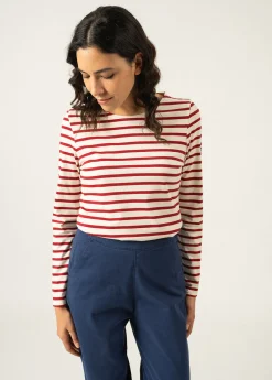 Saint James Accessories*Minquidame striped sailor shirt Ecru/persan