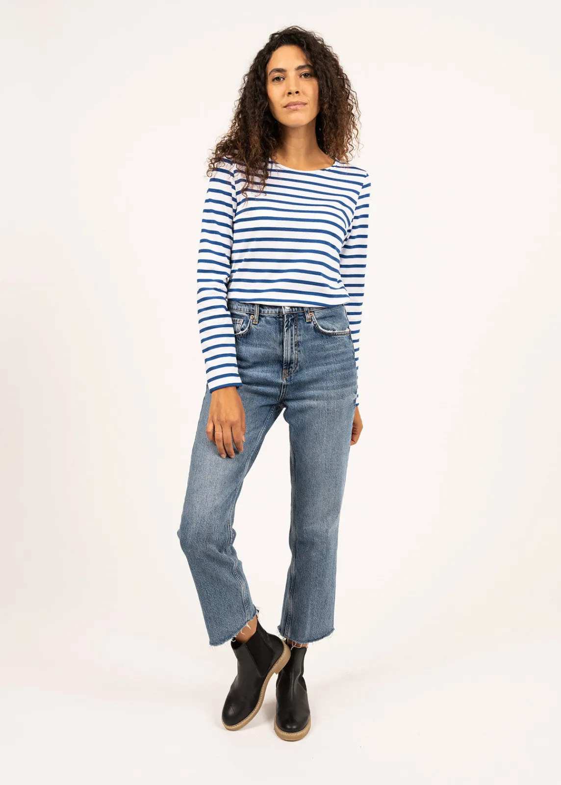 Saint James Sailor Striped Shirts*Minquidame striped sailor shirt Neige/gitane