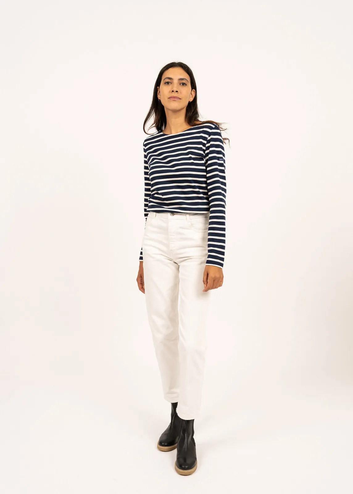 Saint James Accessories*Minquidame striped sailor shirt Marine/ecru