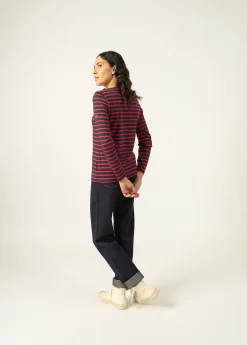 Saint James Sailor Striped Shirts|Sailor Striped Shirts*Minquidame striped sailor shirt Marine/tulipe