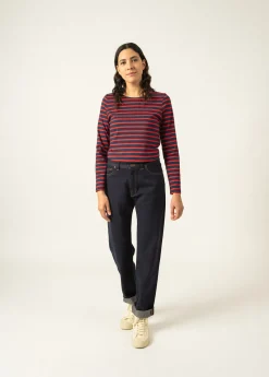 Saint James Sailor Striped Shirts|Sailor Striped Shirts*Minquidame striped sailor shirt Marine/tulipe